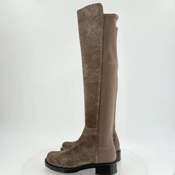 STUART WEITZMAN Women'S 5050 Bold Suede Over The Knee Boots Charcoal Size 6.5B