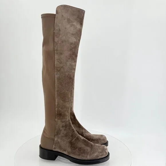STUART WEITZMAN Women'S 5050 Bold Suede Over The Knee Boots Charcoal Size 6.5B