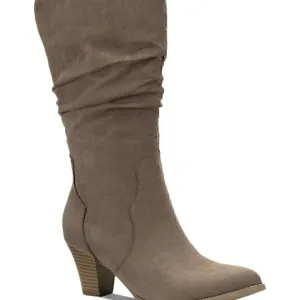 Style &amp; Co. Womens Arlenee Faux Suede Pointed Toe Mid-Calf Boots Size 7.5