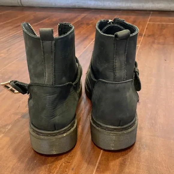 Suede Alpine Strap Ankle Boots size 38 Great condition