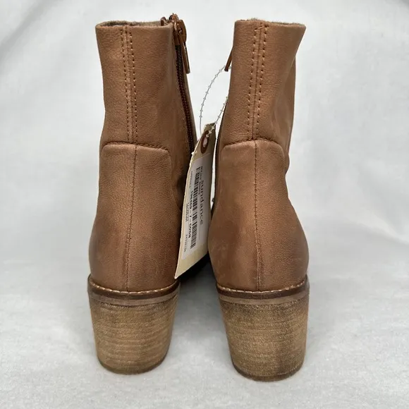 Sundance Diba True Majes Tic Boots Mid Calf Ankle Bootie Chunky Block Heel Sz 7