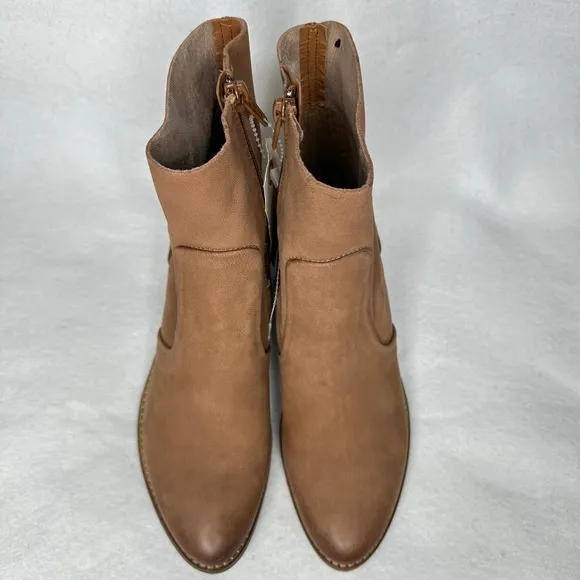 Sundance Diba True Majes Tic Boots Mid Calf Ankle Bootie Chunky Block Heel Sz 7