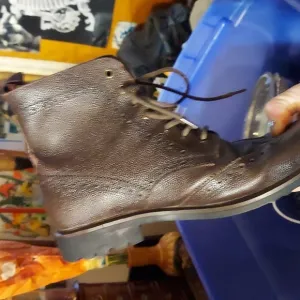 Super sexy brown leather boots by joesph abboud
