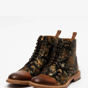 Taft Black and Brown Boots Classic Ankle-High Design