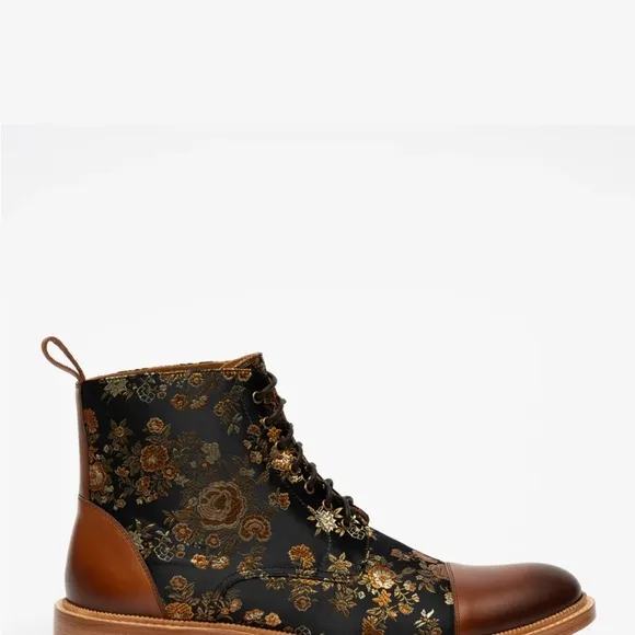 Taft Black and Brown Boots Classic Ankle-High Design