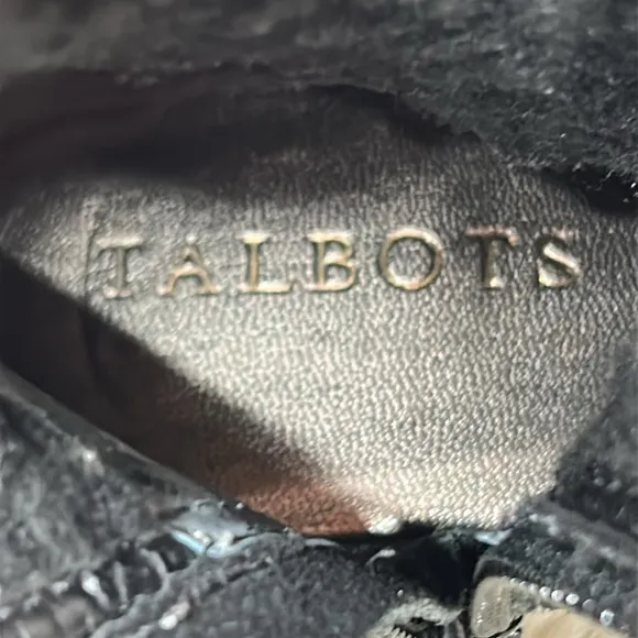 Talbots Black Suede Tinley Boots size 8 B made in‎ Brazil