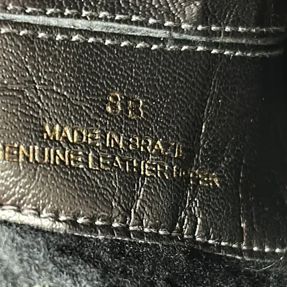 Talbots Black Suede Tinley Boots size 8 B made in‎ Brazil
