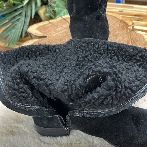 Talbots Black Suede Tinley Boots size 8 B made in‎ Brazil