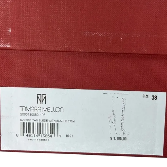 Tamara Mellon - Women's Suede Cut-Out Boots, ‘Sunkiss’ - Tan, Size US 8, IT 38