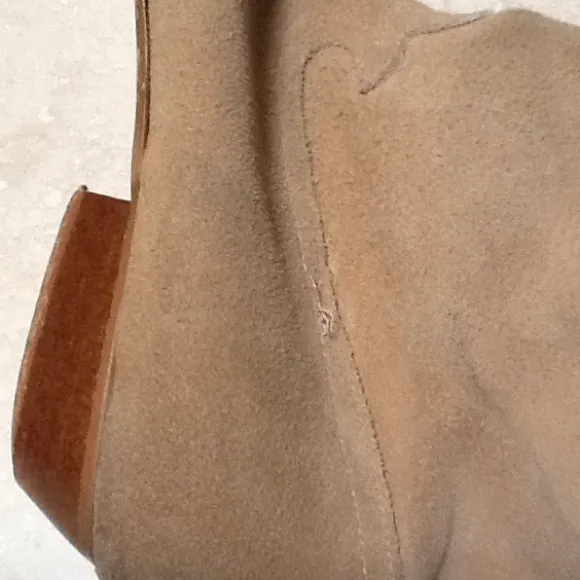 Tan Suede Leather Mexican Boots Size 8