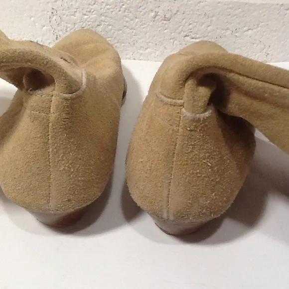 Tan Suede Leather Mexican Boots Size 8