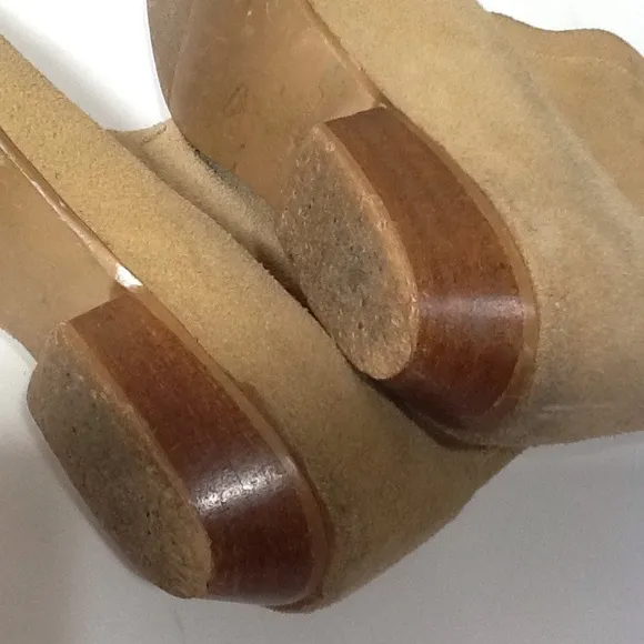 Tan Suede Leather Mexican Boots Size 8