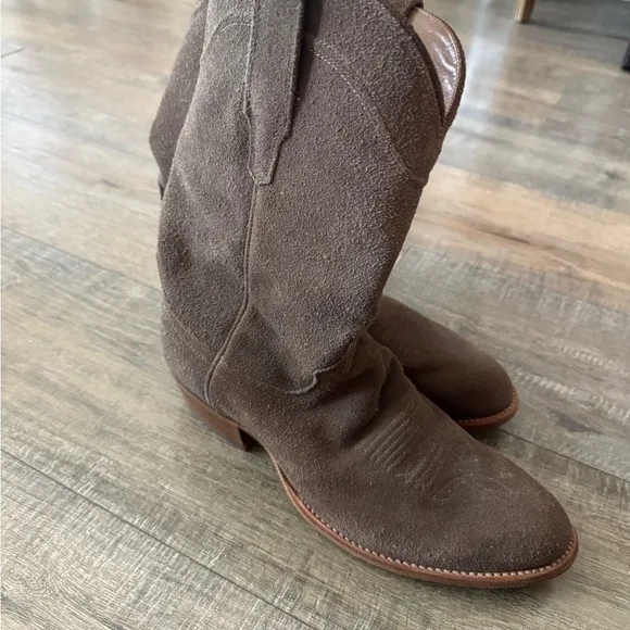 Tecova Brown Suede Cowboy Boots 10D