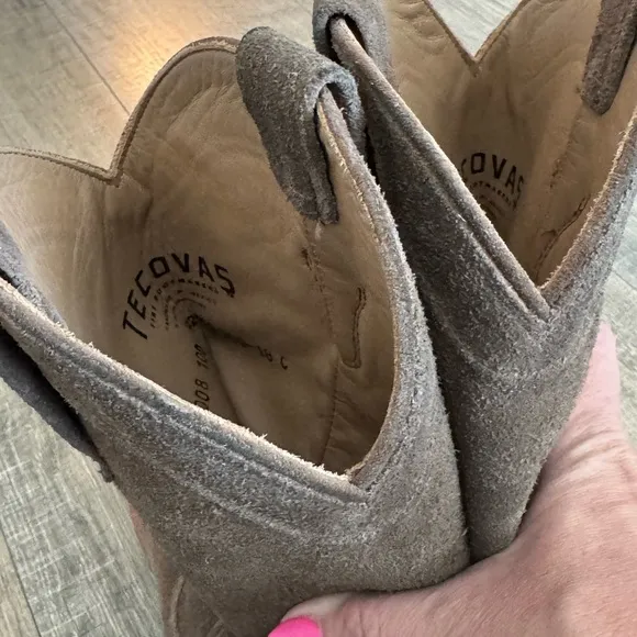 Tecova Brown Suede Cowboy Boots 10D
