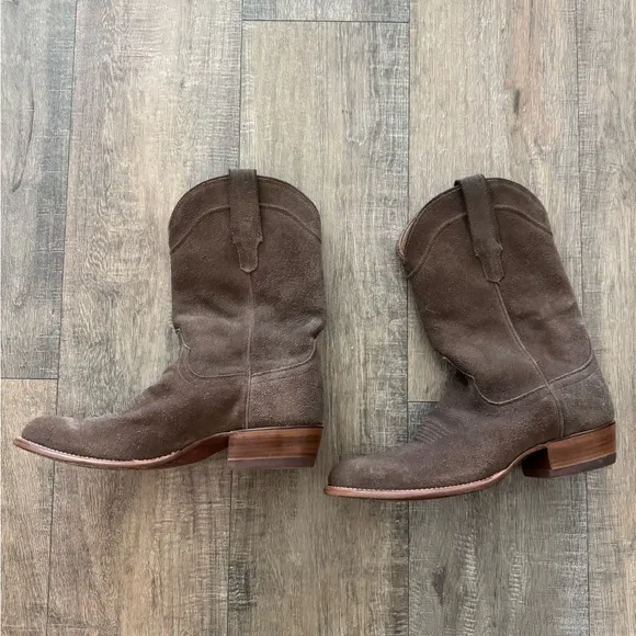 Tecova Brown Suede Cowboy Boots 10D