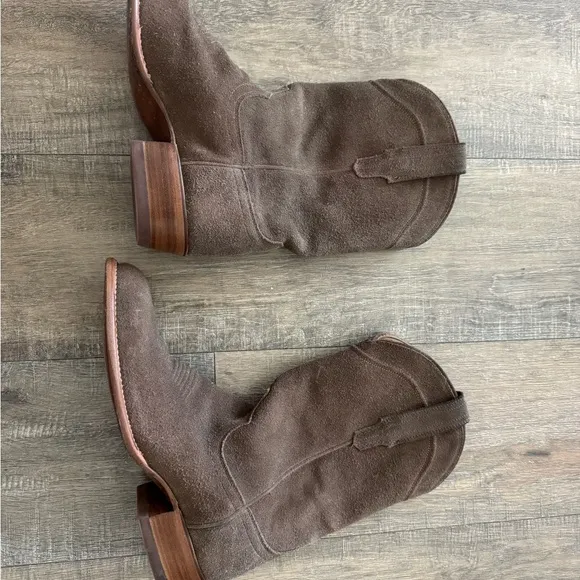 Tecova Brown Suede Cowboy Boots 10D
