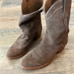 Tecova Brown Suede Cowboy Boots 10D