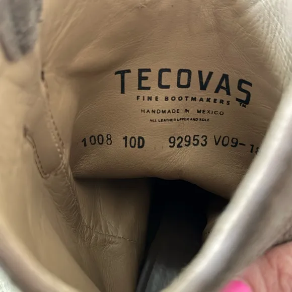 Tecova Brown Suede Cowboy Boots 10D