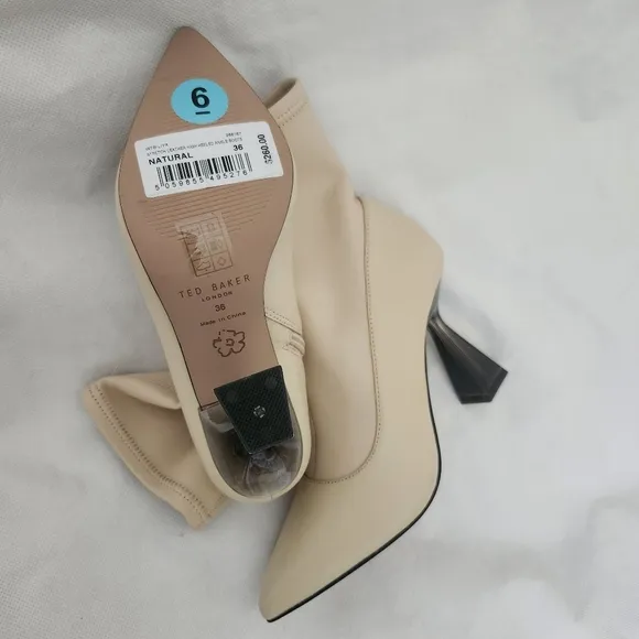 Ted Baker London Women's Liya Natural Ankle Leather Boots Sz 36
