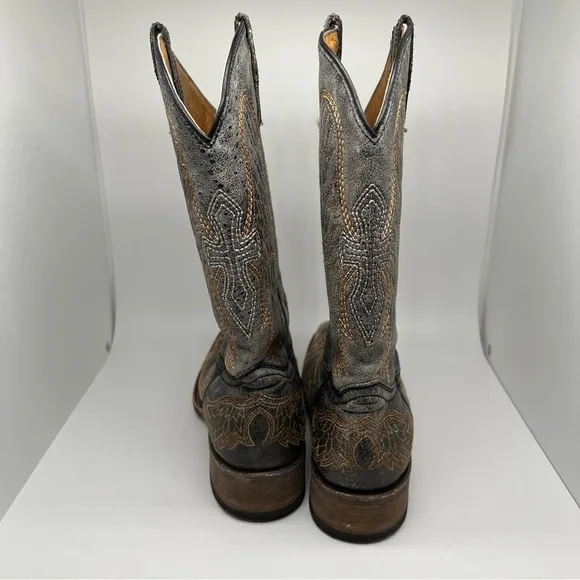 Teens Corral Leather Boots Size 4