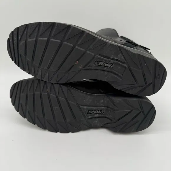 Teva De La Vina Black Leather Suede Boots Size 7