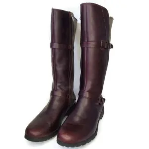 TEVA Womens Size 8 De La Vina Tall Waterproof Brown Leather Zipper Boots Riding