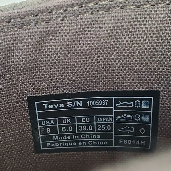 TEVA Womens Size 8 De La Vina Tall Waterproof Brown Leather Zipper Boots Riding