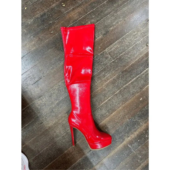 Thalia Sodi Womens SILENA Faux Leather Platform Over-The-Knee Boots Size 9 Ne