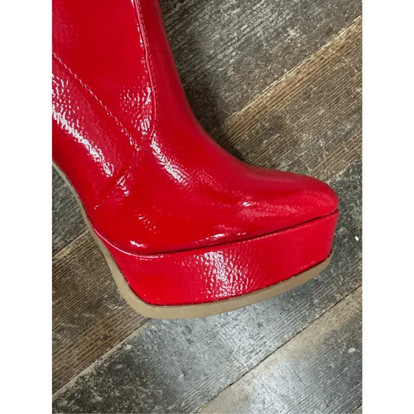 Thalia Sodi Womens SILENA Faux Leather Platform Over-The-Knee Boots Size 9 Ne