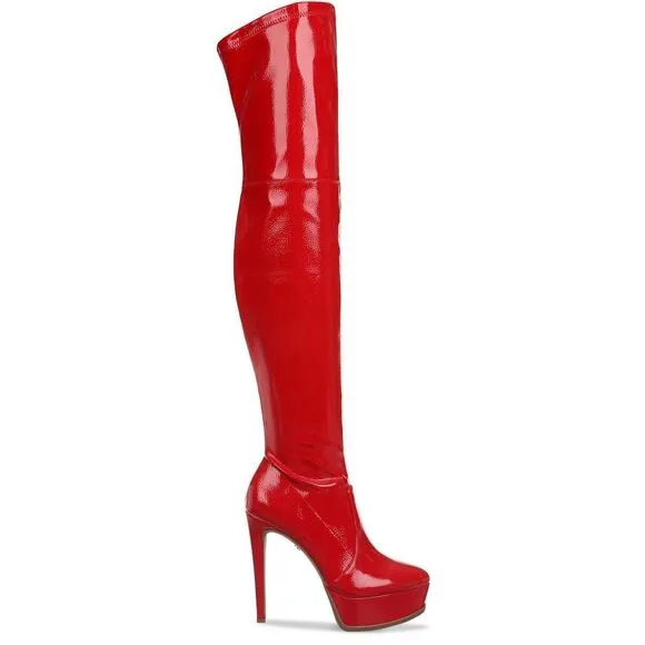 Thalia Sodi Womens  SILENA Faux Leather Platform Over-The-Knee Boots