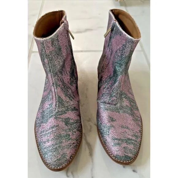 The Animals Observatory Kids Size 35 Glitter Coyote Boots Pink‎