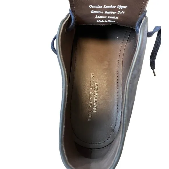 The Men's Store at Bloomingdale's Men's Leather Chukka Boots Suede Navy Size 7