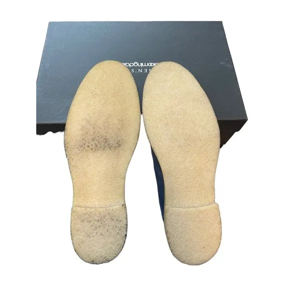 The Men's Store at Bloomingdale's Men's Leather Chukka Boots Suede Navy Size 7