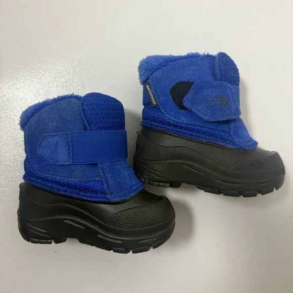 The North Face Alpenglow II Toddler Boots Waterproof Blue Suede Unisex Size 4