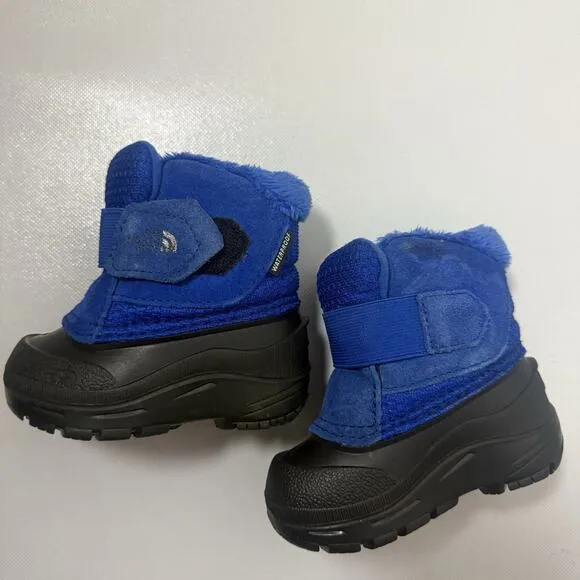 The North Face Alpenglow II Toddler Boots Waterproof Blue Suede Unisex Size 4