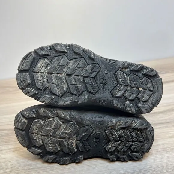 The North Face Boots Youth Boys Girls 5 Black Gray Winter Snow Bungee Liner