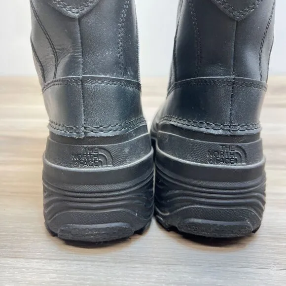 The North Face Boots Youth Boys Girls 5 Black Gray Winter Snow Bungee Liner
