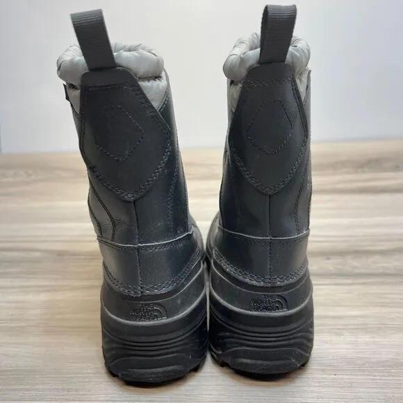 The North Face Boots Youth Boys Girls 5 Black Gray Winter Snow Bungee Liner