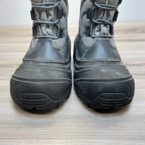The North Face Boots Youth Boys Girls 5 Black Gray Winter Snow Bungee Liner