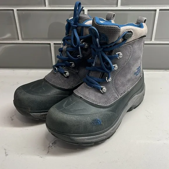 The North Face Kids (Big Kid) 4 Grey Rounded-toe Snow Boots