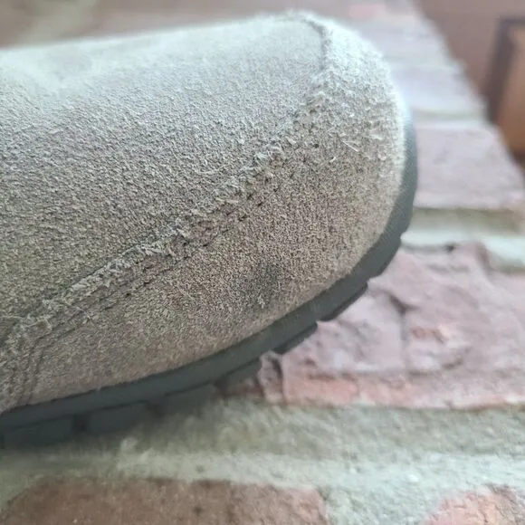 The North Face Nuptse Purna II Gray Women's Winter Boots Suede Faux Fur Size 9