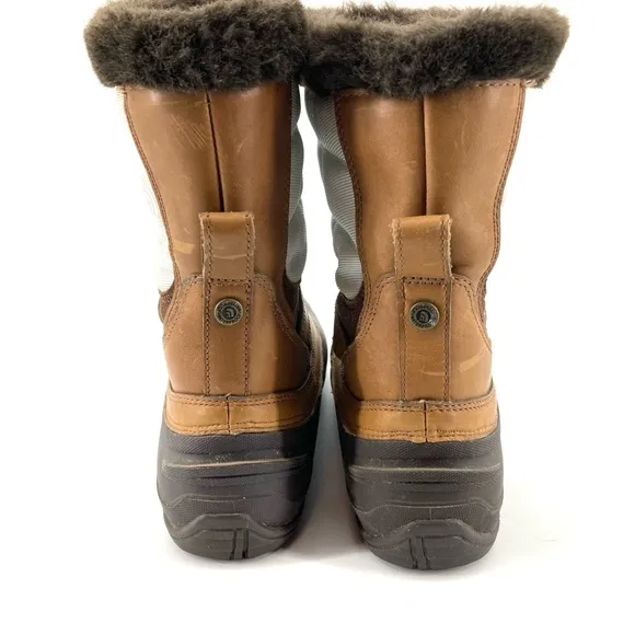The North Face PrimaLoft Fur Trim White/Brown/Black Waterproof Boots