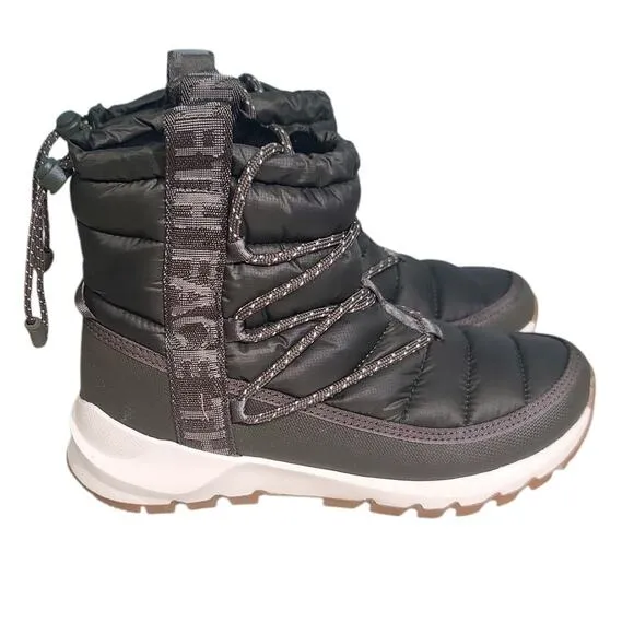 The North Face Thermoball Lace-Up Waterproof Boots Taupe Green Size 8