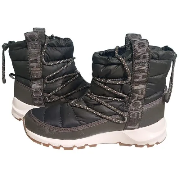 The North Face Thermoball Lace-Up Waterproof Boots Taupe Green Size 8