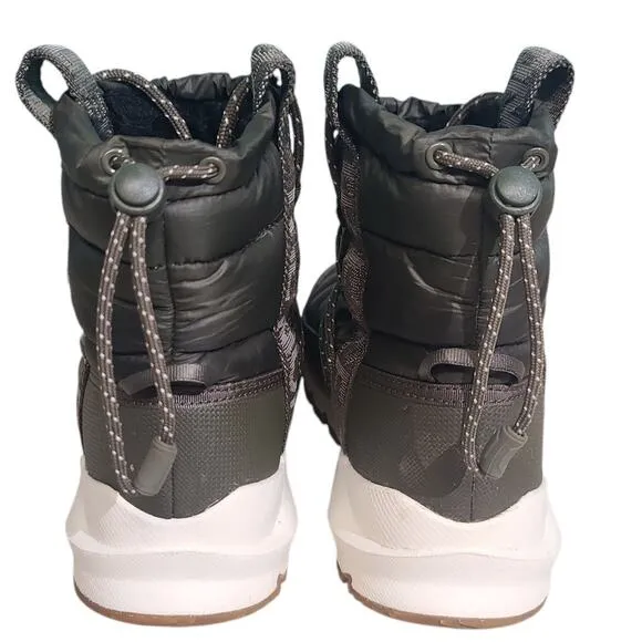 The North Face Thermoball Lace-Up Waterproof Boots Taupe Green Size 8