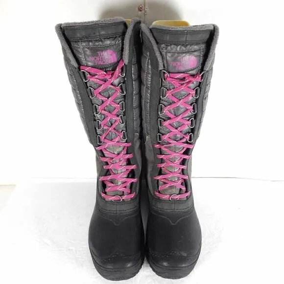 The North Face Women’s Thermoball Utility US 7 Gray Lace Up Winter Snow Boots