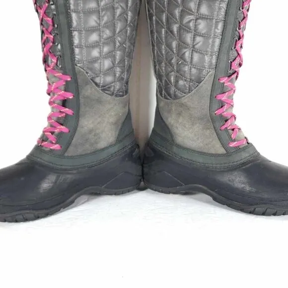 The North Face Women’s Thermoball Utility US 7 Gray Lace Up Winter Snow Boots