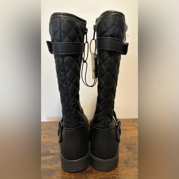 Thereabouts Girls Black Hailey Flat Heel Riding Boots NWT Various Sizes