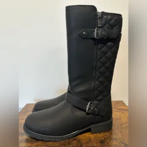 Thereabouts Girls Black Hailey Flat Heel Riding Boots NWT Various Sizes