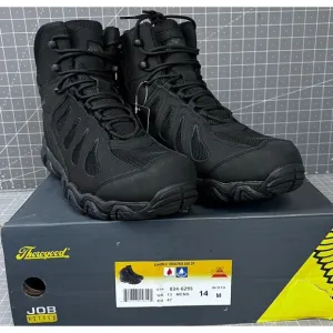 Thorogood Crosstrex Black 6&quot; Side Zip Mens Boots Sz. 14 US 47 EU Durable Job Fit